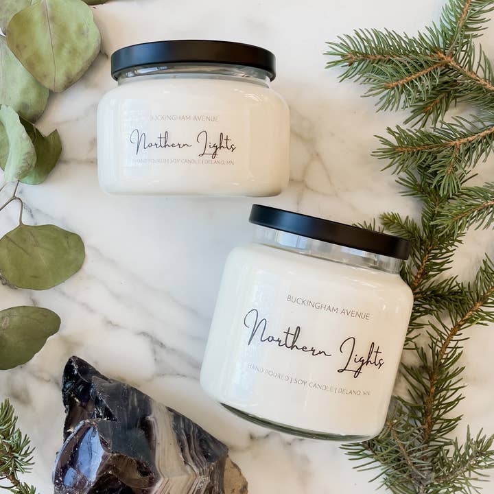 Northern Lights Candle for wholesale by Buckingham Avenue LLC