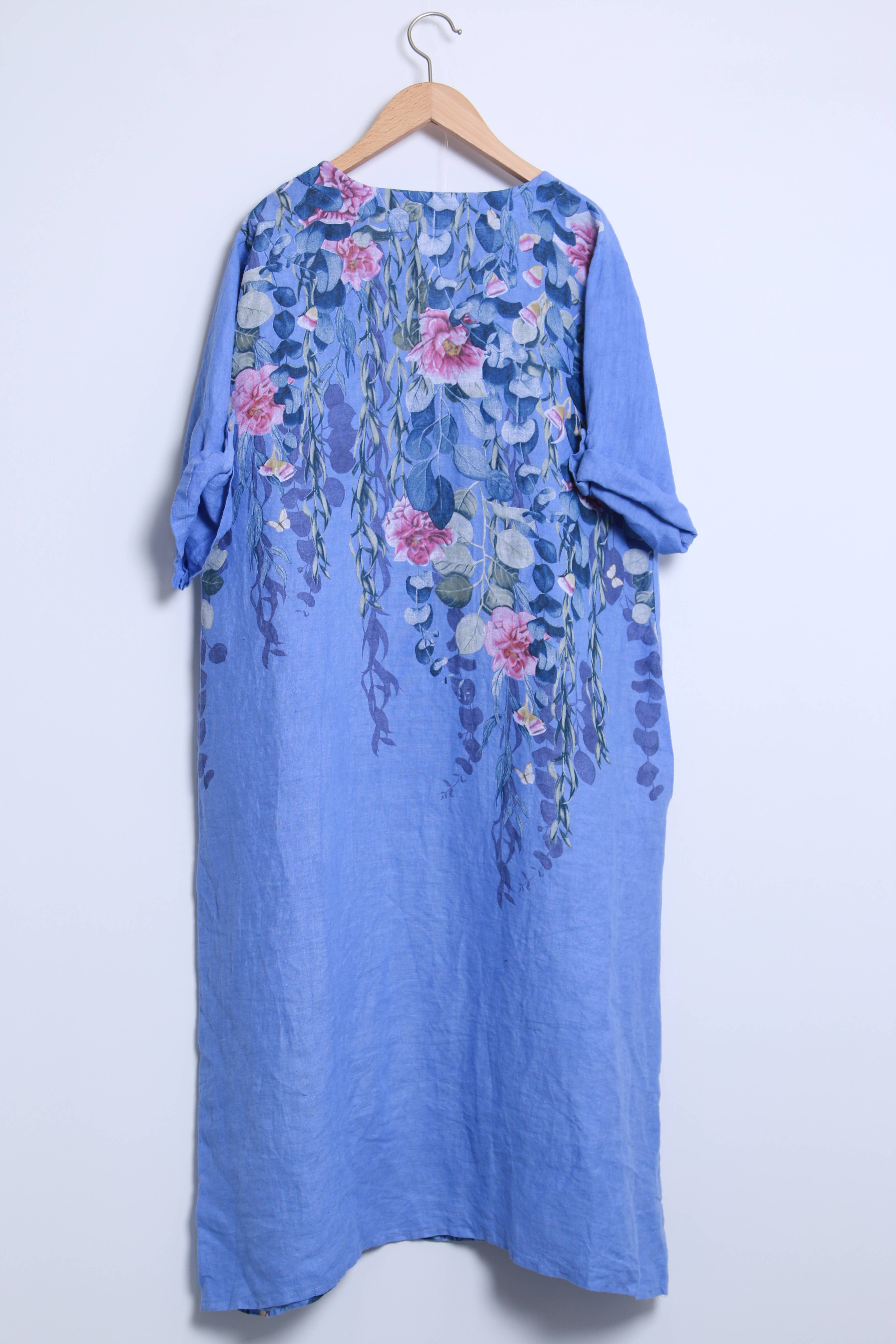 Shyloh - Vente Robe – femme - Robe en lin à imprimé fleuri et 2 boutons 1495523