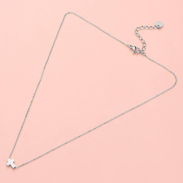 Sensibling Corp. - Wholesale Pendant/Charm Necklace - SECRET BOX_Stainless Steel Mini Cross Pendant Necklace