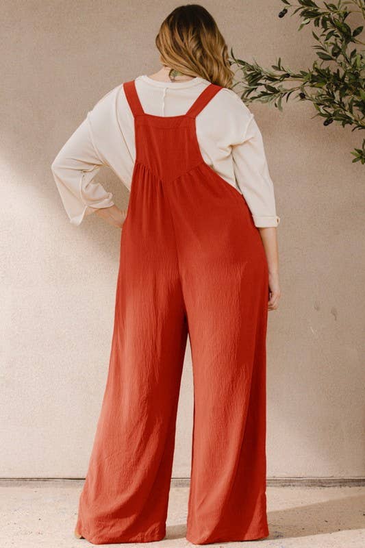 Oddi - Wholesale Jumpsuit - Women's - Plus Solid Button Sling Jumpsuit24