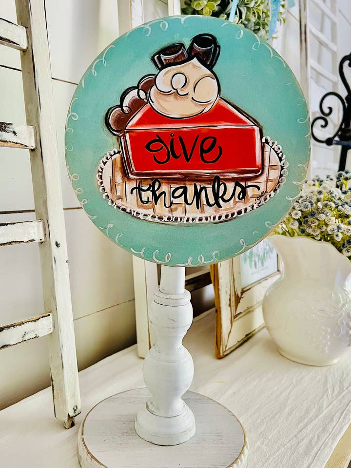 Seasonal & Everyday Toppers: Custom Give Thanks Topper for wholesale by The Happy Butterfly