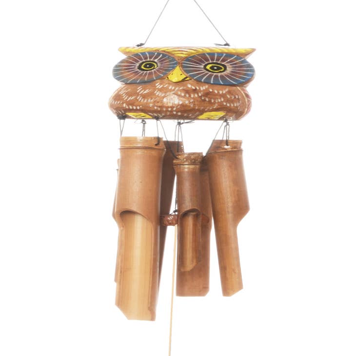 Wholesale Owl Cotton Rope & Wood Beads Wind Chime Kit 
