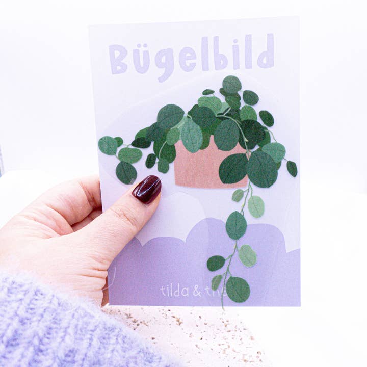 Iron-on patch plant hanging plant - patch houseplant for wholesale by Tilda&Theo