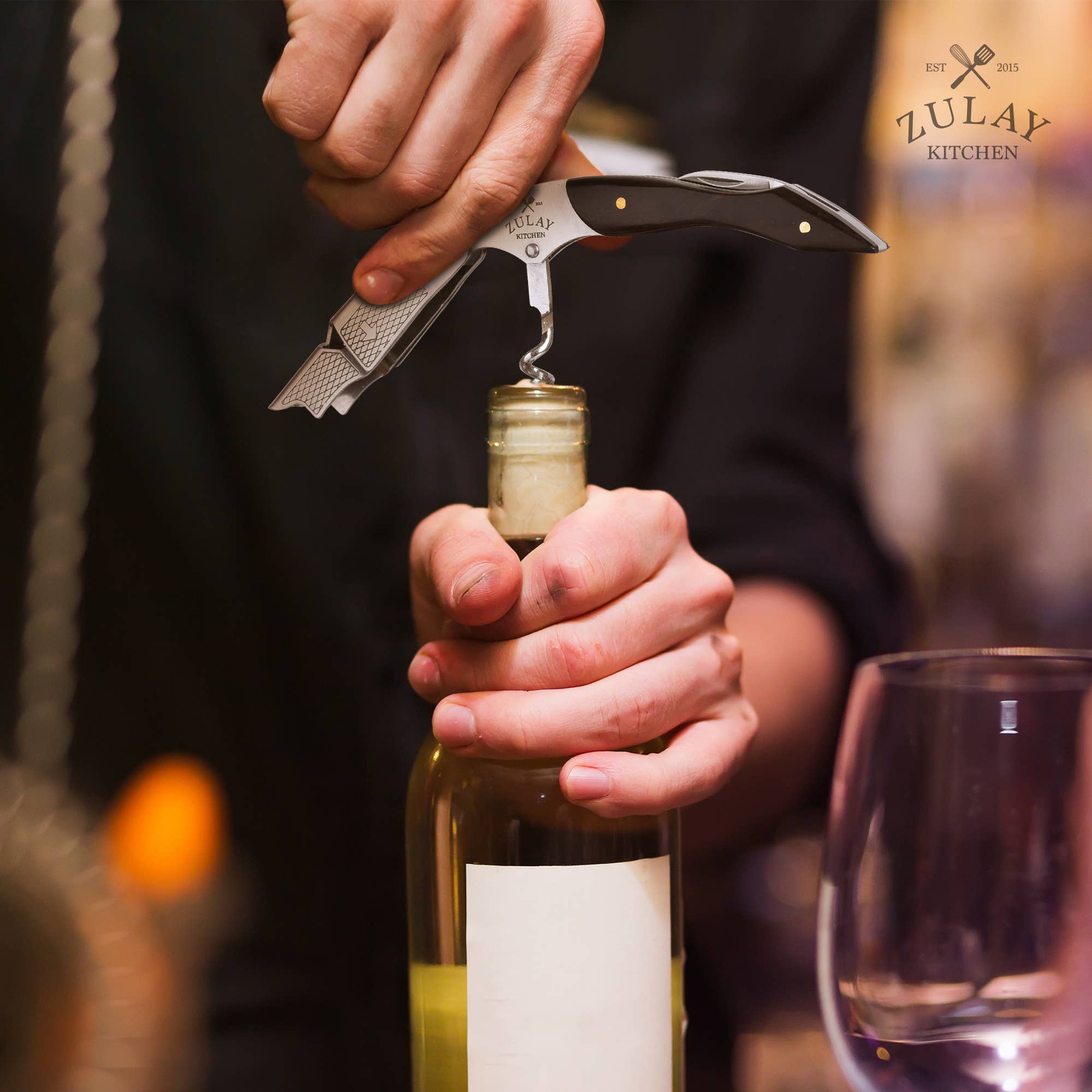 Zulay Kitchen - Wholesale Bottle/Wine Opener - 3-in-1 Waiter Corkscrew Wine Bottle Opener14