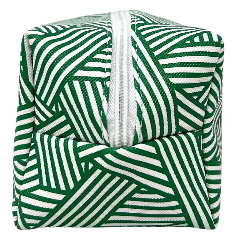 YOUZEY - Wholesale Makeup/Cosmetic Bag - Abstract Green Stripe Cosmetic Bag2