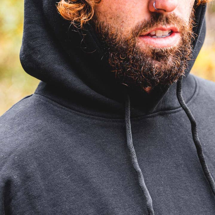 West Path - Wholesale Hoodie - Men's - Organic Cotton Hoodie - Black - Soft Fair Trade Sweater4