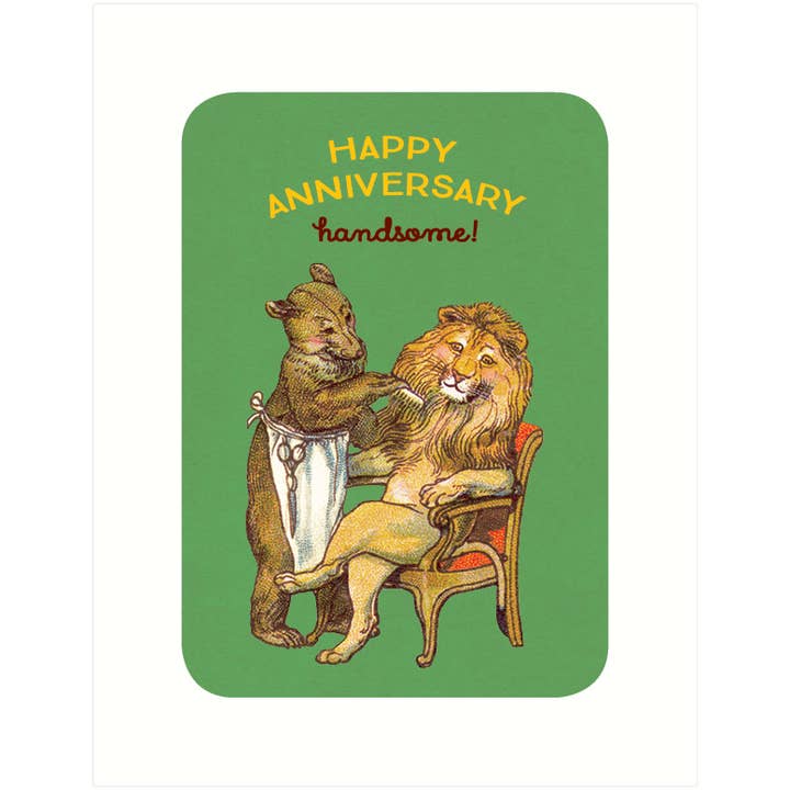 Handsome Lion | Grußkarte zum Jubiläum für den Großhandel von Lucca Paperworks