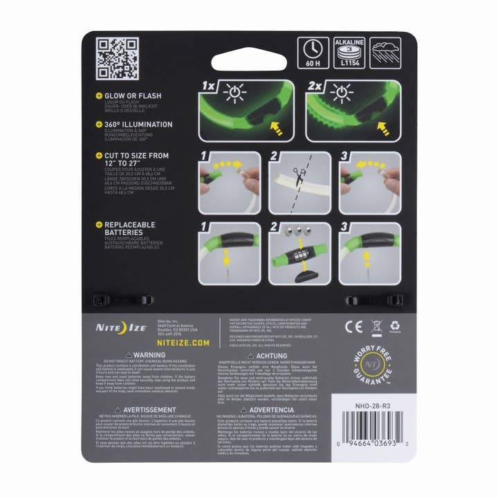 Pet Palette Distribution - Wholesale Pet Collar - Dog - Nite Ize NiteHowl LED Safety Necklace - Green
