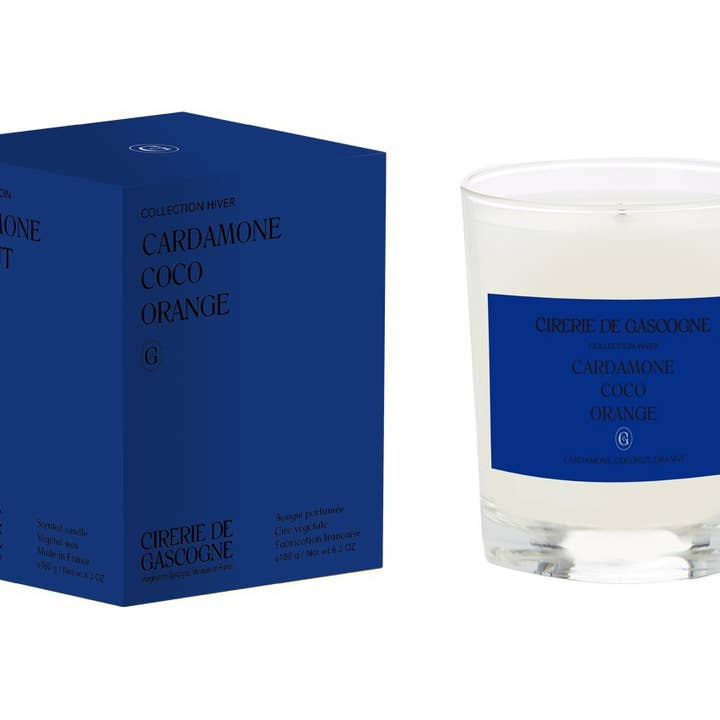 CIRERIE DE GASCOGNE - Wholesale Jar/Filled Candle - Bougie parfumée Cardamone -coco- orange 180 grammes