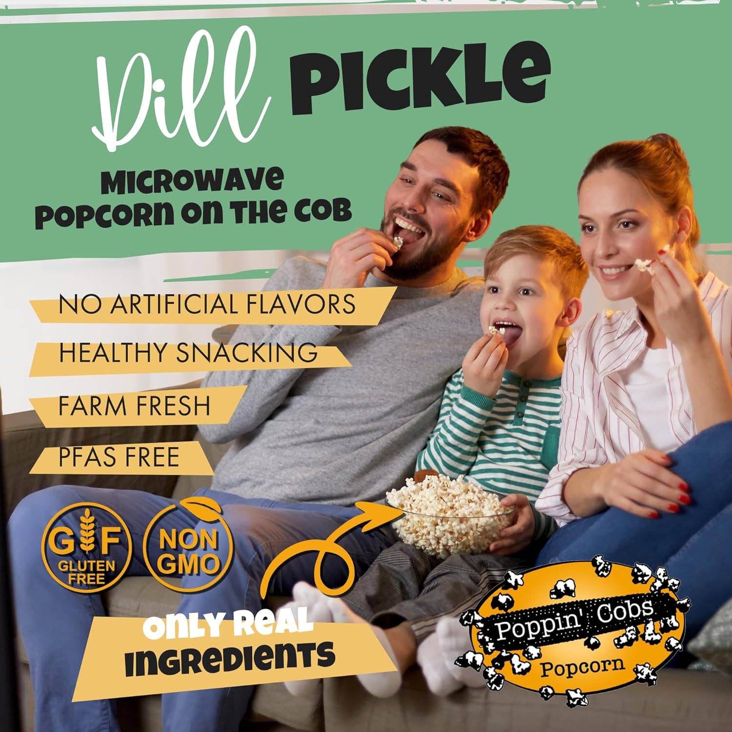 Poppin' Cobs Popcorn - Wholesale Popcorn - Popcorn on the Cob with Dill Pickle Seasoning4