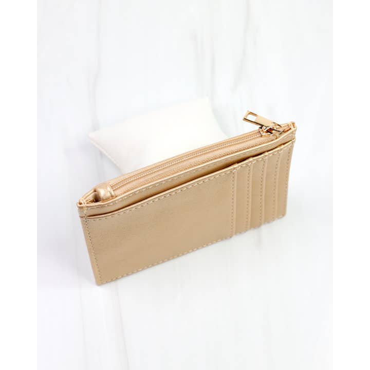 Caroline Hill - Wholesale Card Holder - Women's - Molly Zip Card Holder GOLD1