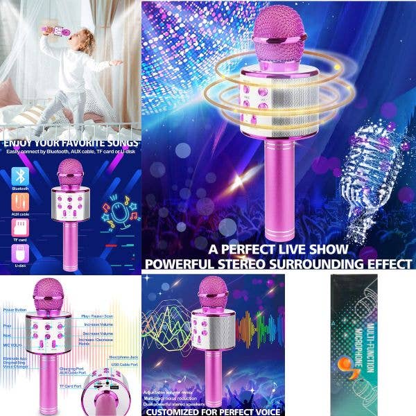 St. Louis Wholesale LLC - Wholesale Speakers - Wireless Karoke Microphone - KTV Hifi Speaker- USB Charging