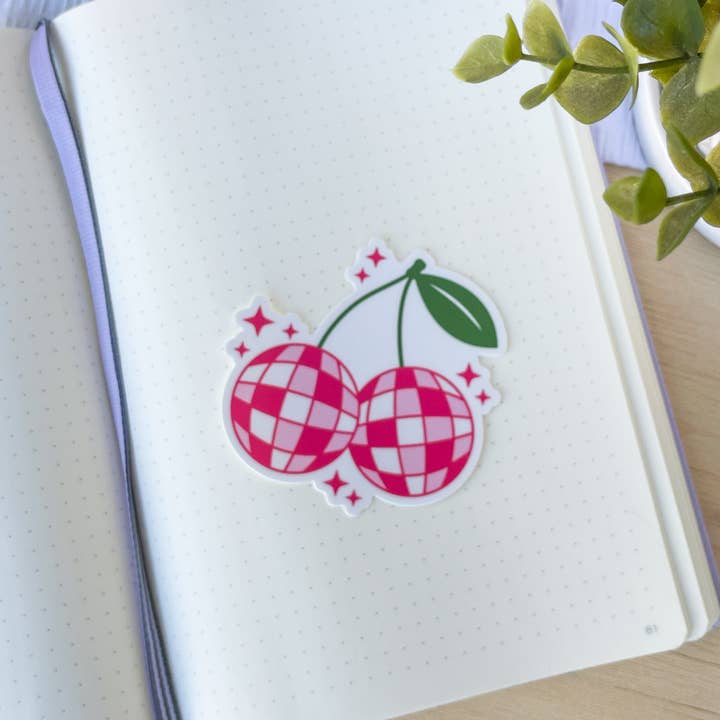 Cherry Disco Sticker for wholesale by Wild Rose Accessories