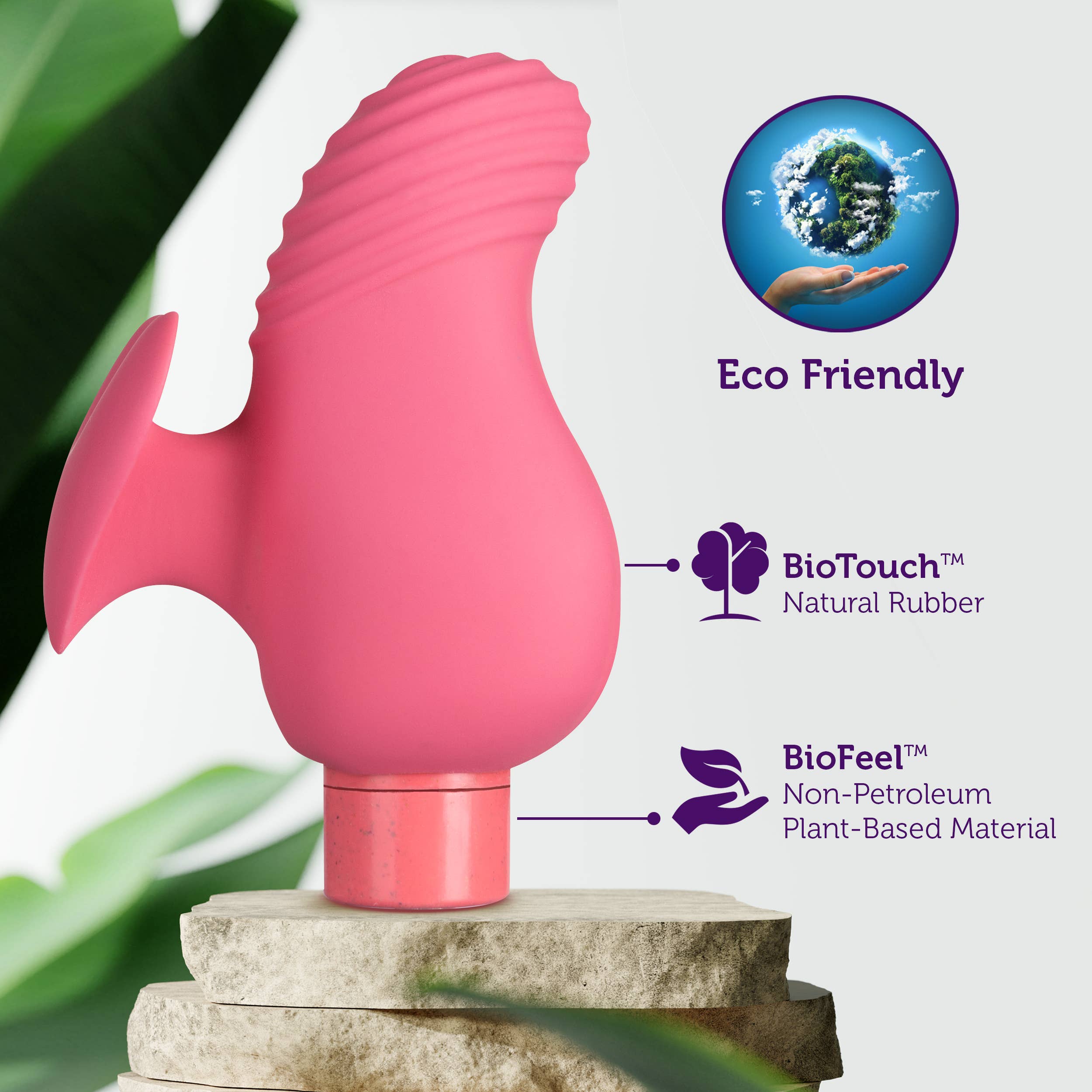 Blush - Wholesale Sex Toy - Gaia Eco Love 3" Waterproof Multi-function Vibrator2