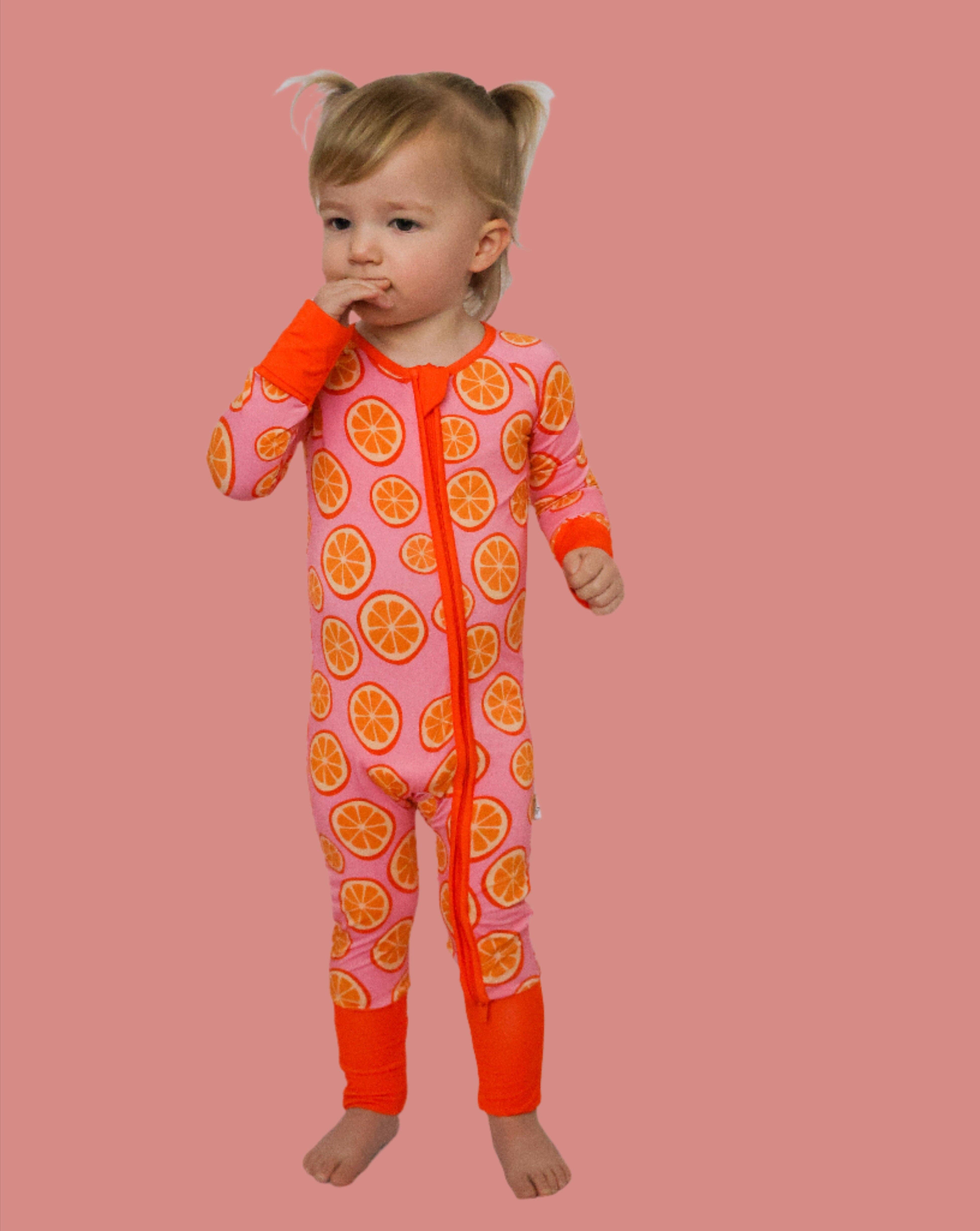 Sleepy Ducks - Wholesale Jumpsuit - Baby - Pink and Orange Baby Romper1