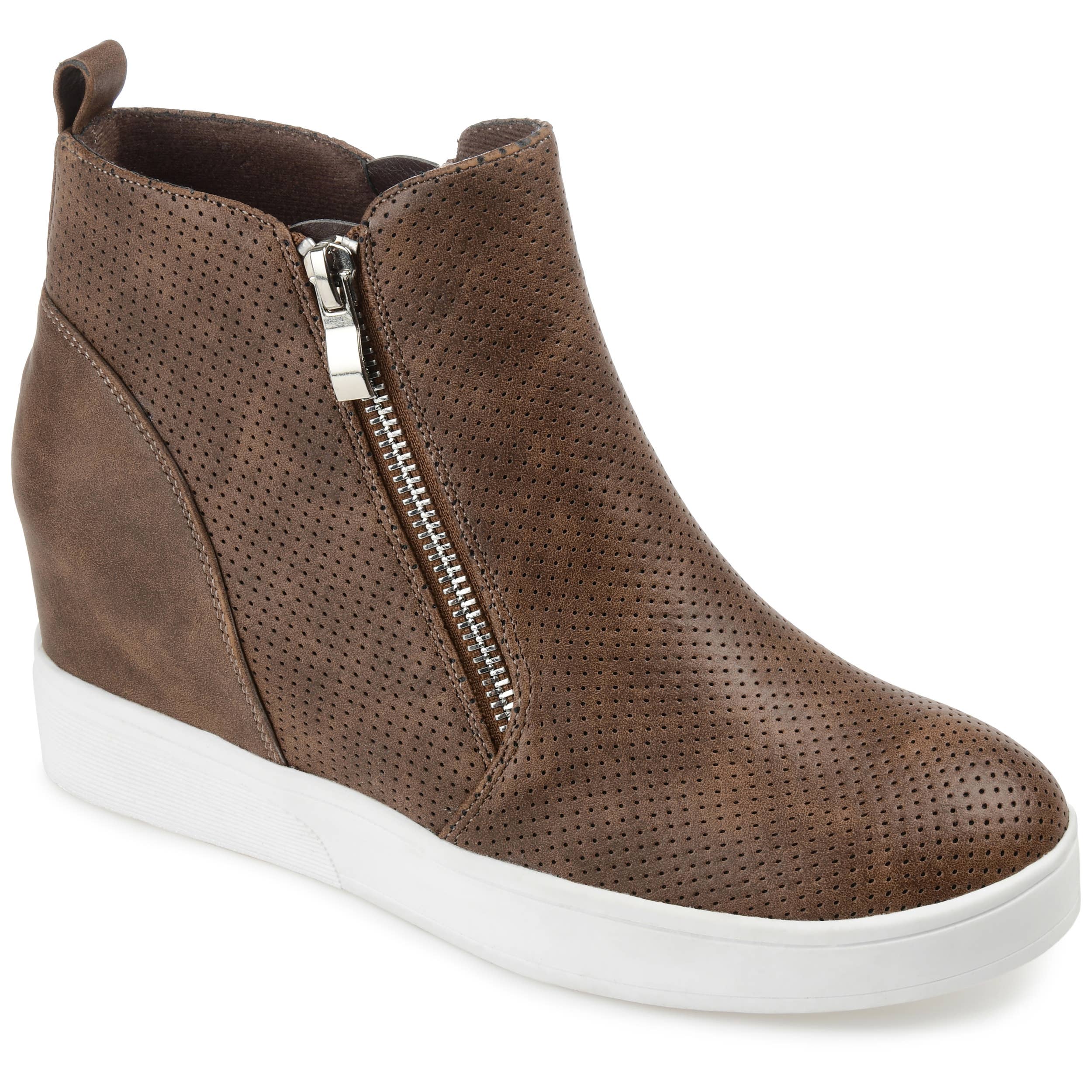 Journee - Wholesale Wedges - Women's - Pennelope Wedge Sneakers In Faux Leather1