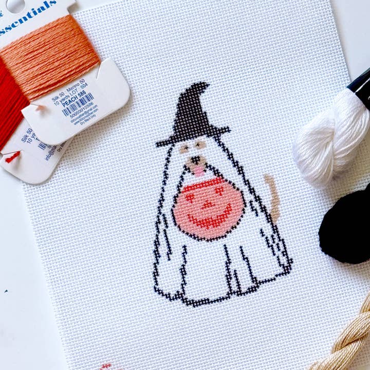 Cotswold Co Designs - Wholesale Embroidery/Cross Stitch Supplies - Halloween Needlepoint Canvas 18 Mesh 4" Design, Fall Needlep5