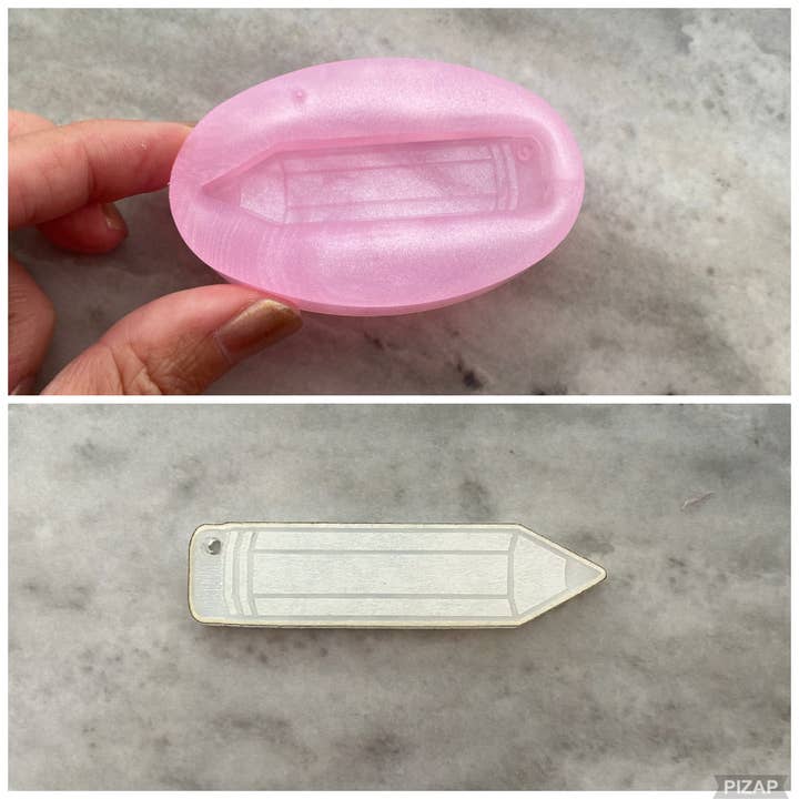 EllaRaeMouldsVinyls - Wholesale Craft Supplies - Pencil Keyring Silicone Mould, Teacher Thank You Gift,