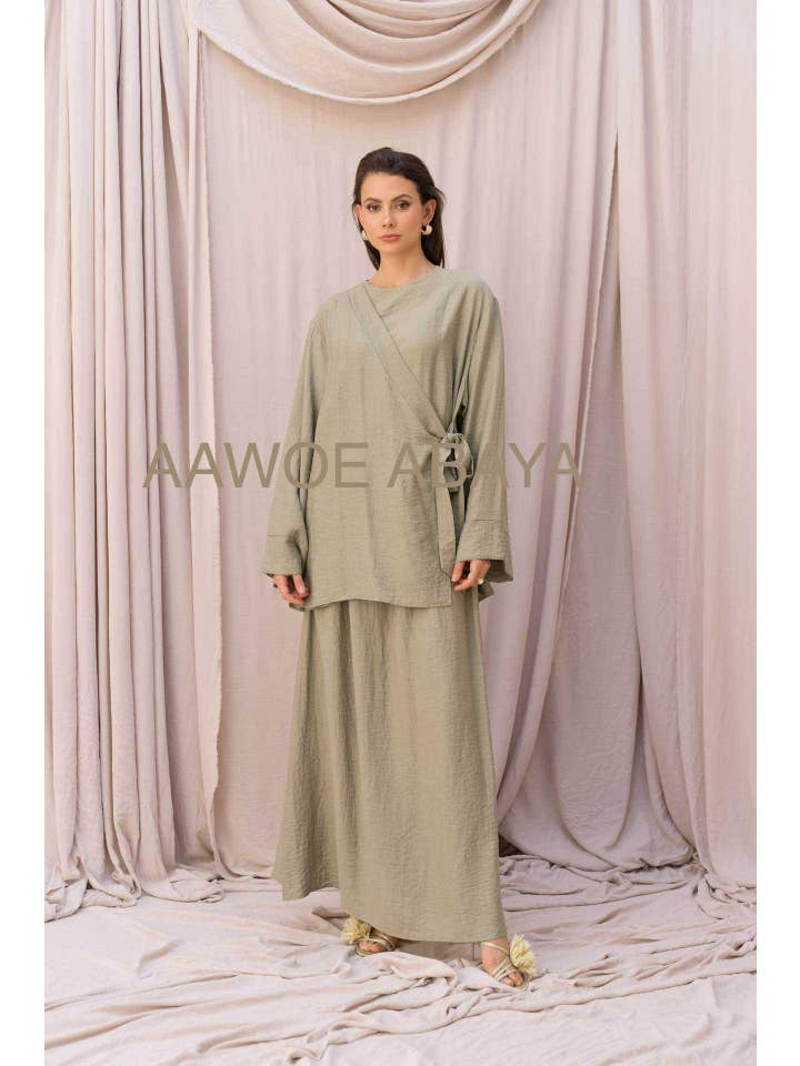 Aawoe Abaya - Wholesale Tops Set - Women's - Chic Set with Long Sleeves - 2422-EN5