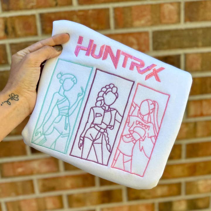 KPop Embroidered Sweatshirt | Aesthetic Kids Pop Crewneck for wholesale by Swain Co. Embroidery & Press