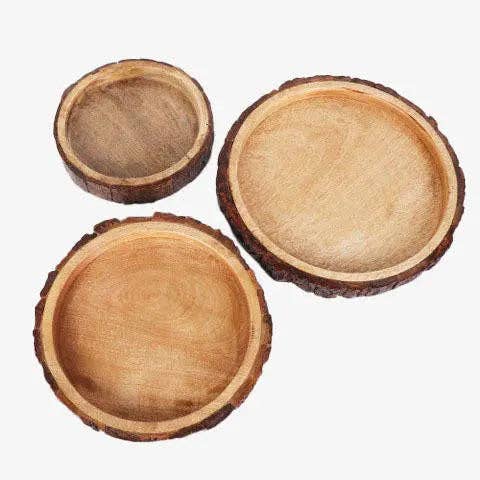 INOX artisans - Venta al por mayor Bol de mesa - Bois Juego de 3 cuencos de madera para nueces1