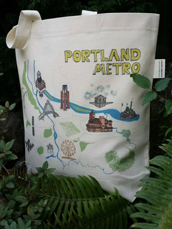 Bolsa de ombro Portland Metro Canvas por atacado de Alshiref Design and Print LLC