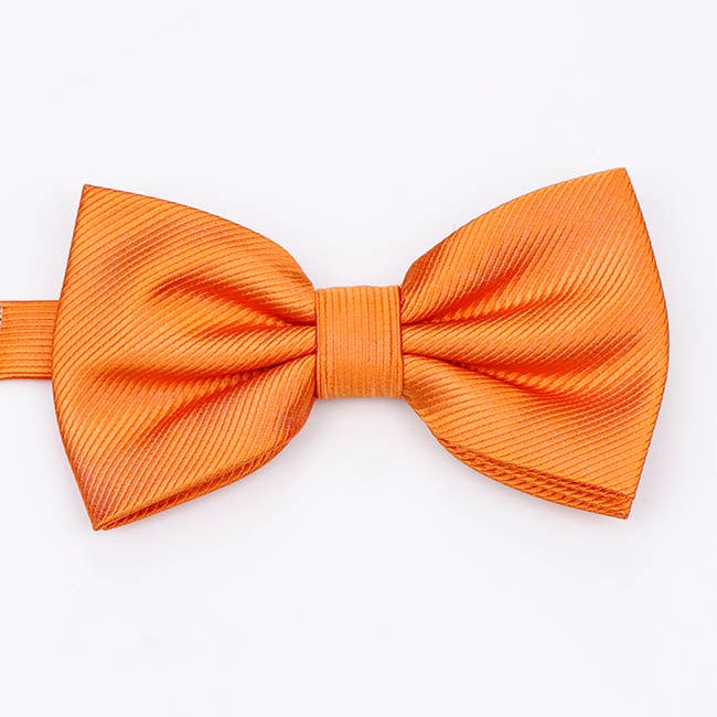 Unipap's - Wholesale Bow Tie - Men's - Men's XL Orange Bow Tie in Polyester "Lucien"3