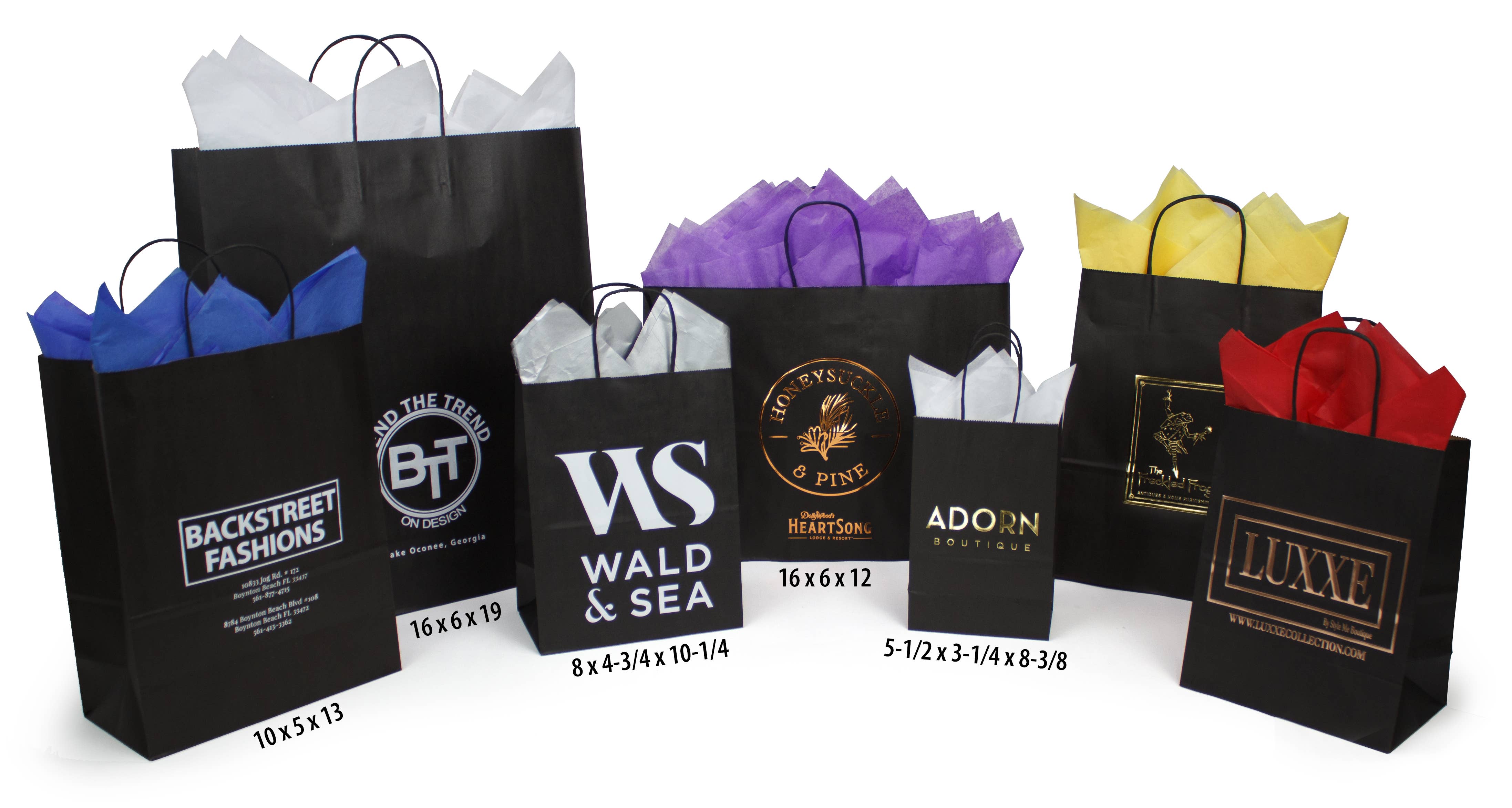 American paper & plastic - Wholesale Gift Bag - Black Kraft Paper Shopping Bags1