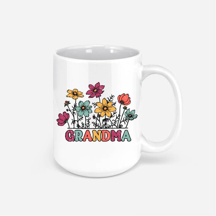 Retro Grandma Wildflower Tasse, 15 oz für den Großhandel von P E T I T R U E