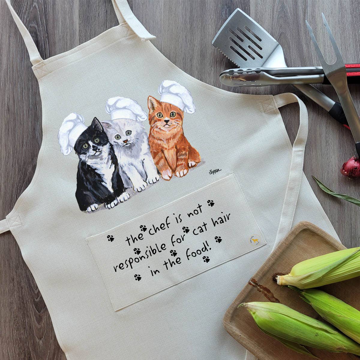 Zeppa Studios - Wholesale Apron - Three Kittens Apron0