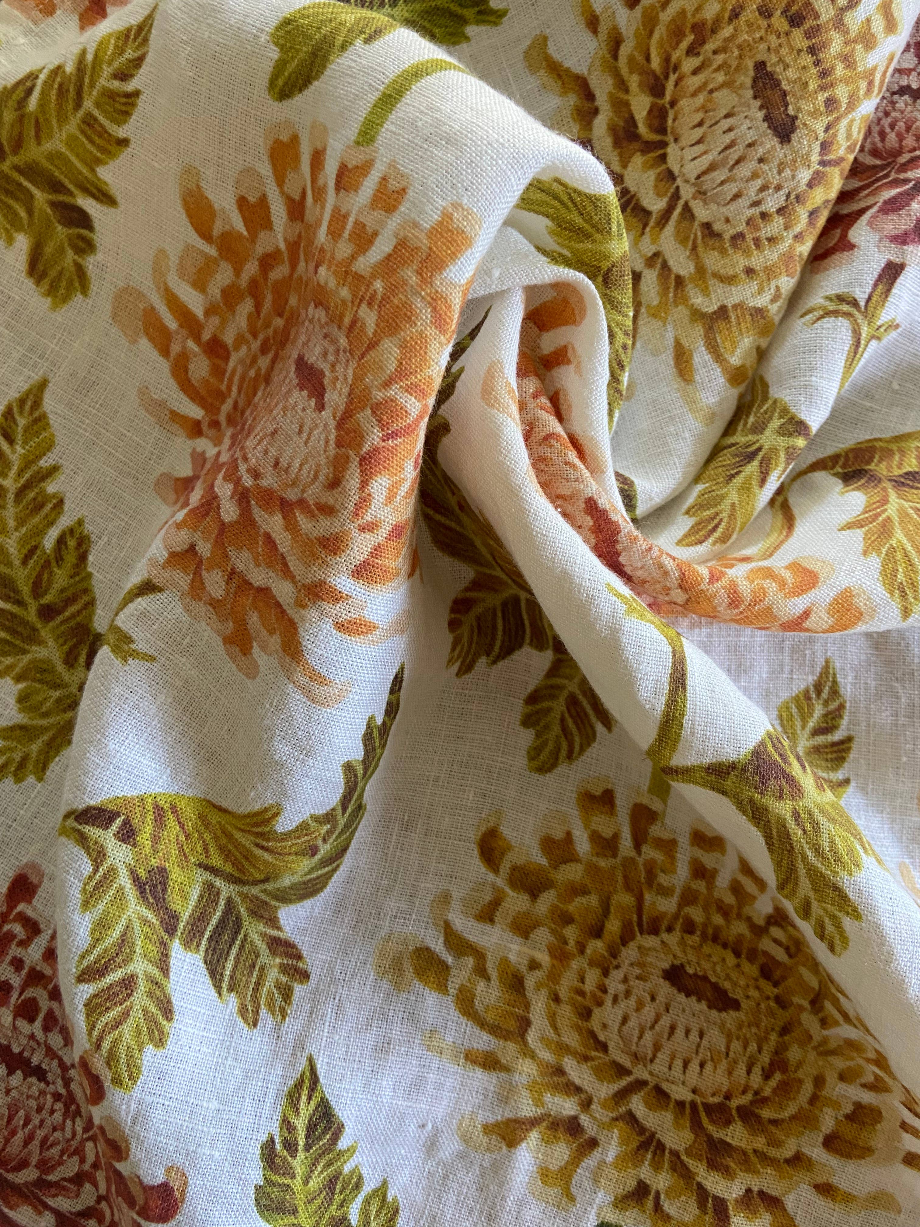 Sarah Rose - Wholesale Tea Towel - Chrysanthemum Organic Linen Tea Towel2