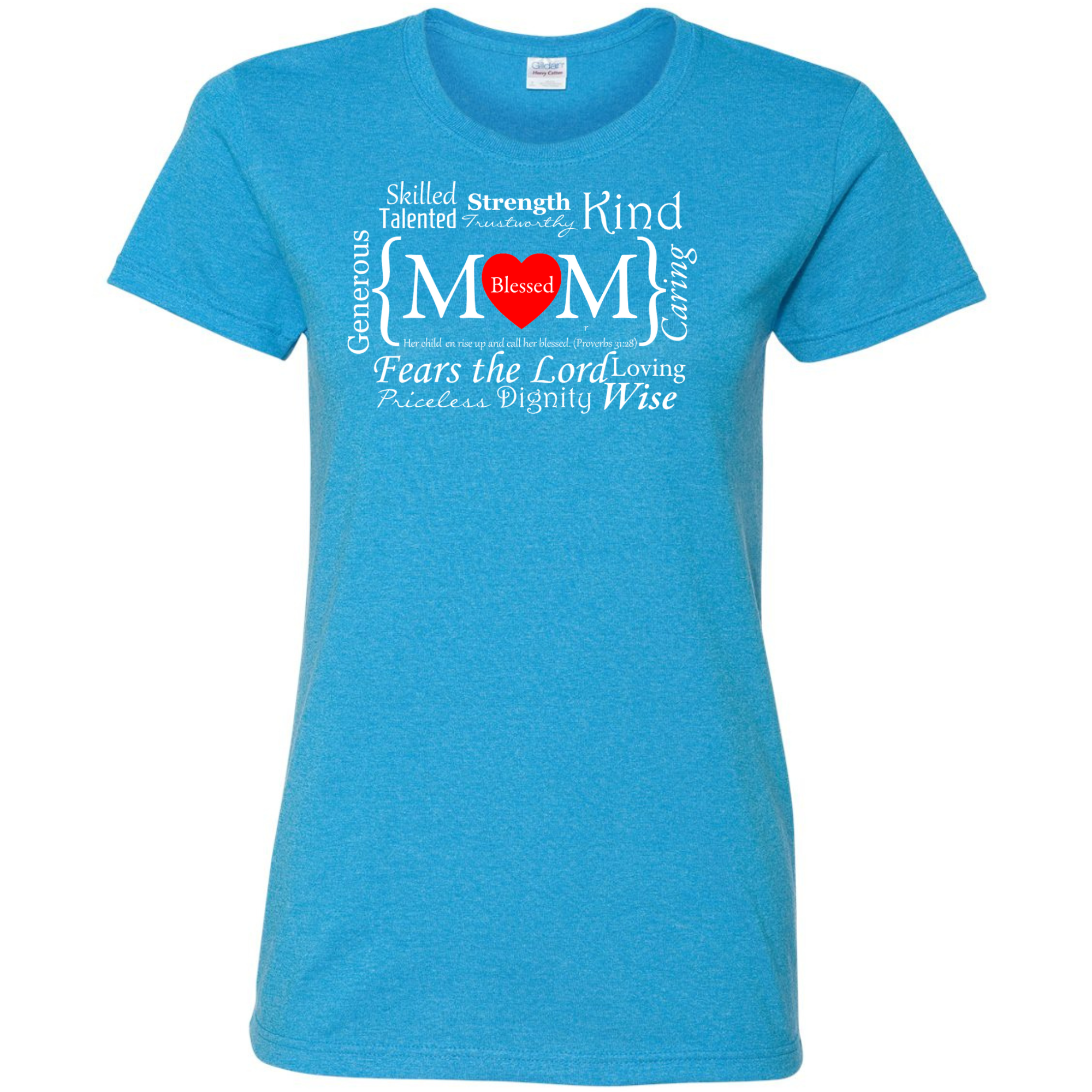 Love Ann Joy Apparel, LLC - Venta al por mayor Camiseta serigrafiada - Mujer - Camiseta cristiana con versículos bíblicos de Blessed Mom, regalo para el Día de la Madre3
