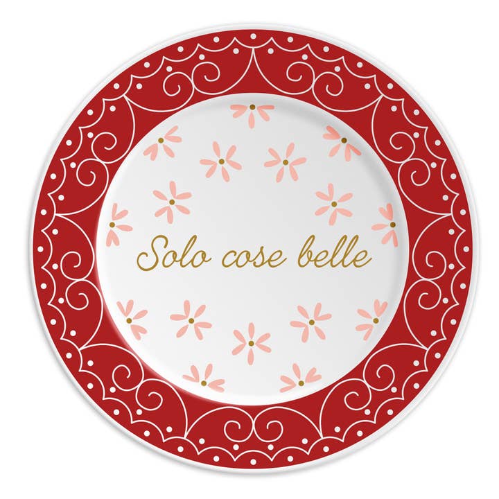 SOLO COSE BELLE BIG - Porcelain plate with writing for wholesale by ilaria.i