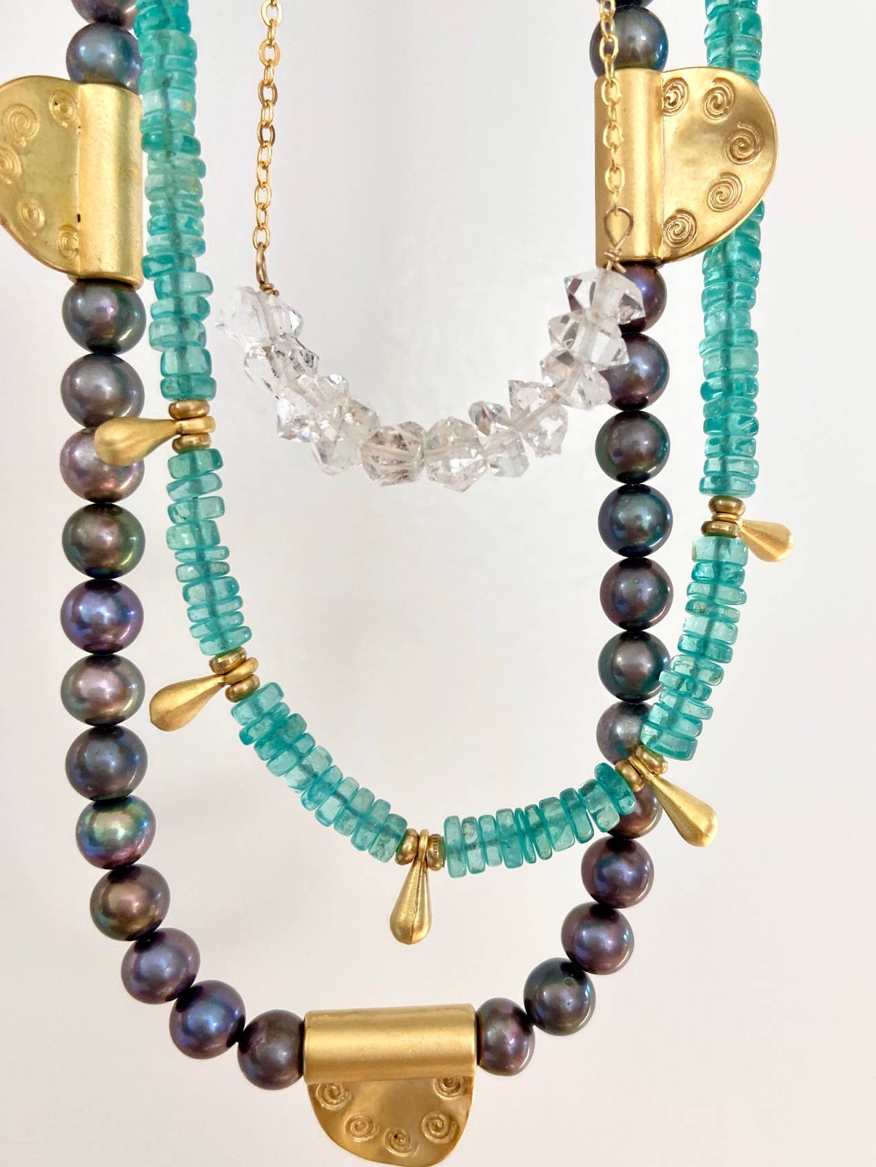 Heather Kahn - Wholesale Beaded/Pearl Necklace - Stormy Sea Necklace1