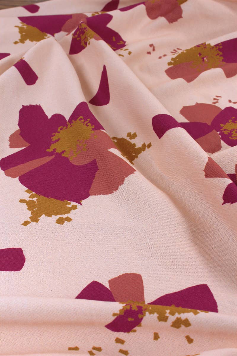 Eglantine et Zoé - Wholesale Fabric - Anémona Nude Cotton Sweat Fabric3