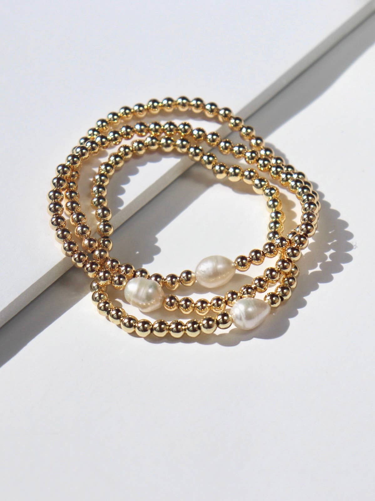 Kaylie Dawn Jewelry - Wholesale Armband met kralen - Set van 6: Anna Handgemaakte Rekbare Armband met Echte Parel7