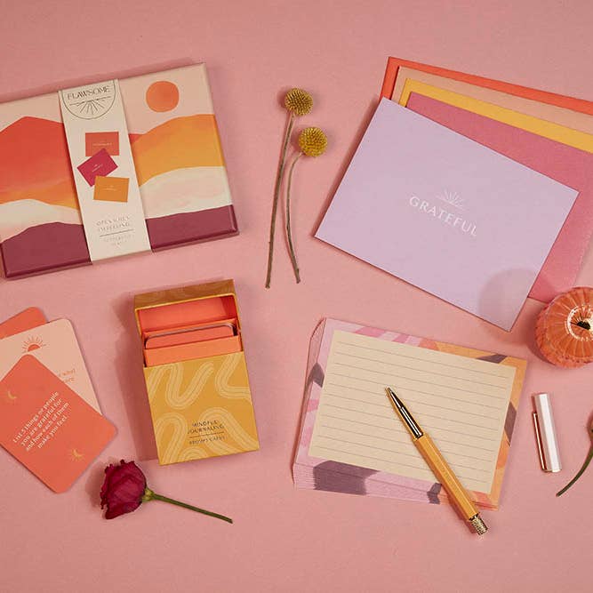 Portico Designs - Wholesale Stationery/Notecard Set - Flawsome Journaling Prompt Cards