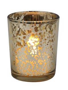 Rustic Gold Glass Votive Holder- Box of 12 for wholesale by Biedermann & Sons