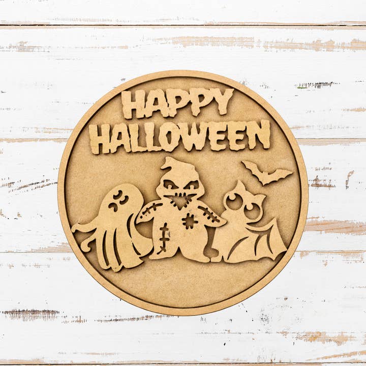 Happy Halloween - Ghost, Oogie Boogie, & Bat Add-On | Interchangeable “O”– Home Sweet Home DIY Kit for wholesale by Crazy Daisy Designs