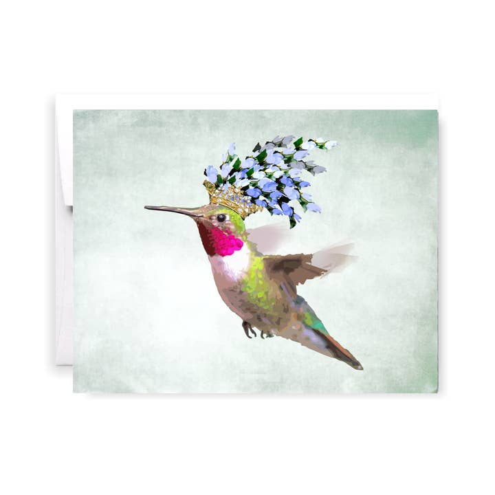 Tarjeta de felicitación princesa corriendo tarde para venta al por mayor de Jennifer Geiger Art & Design