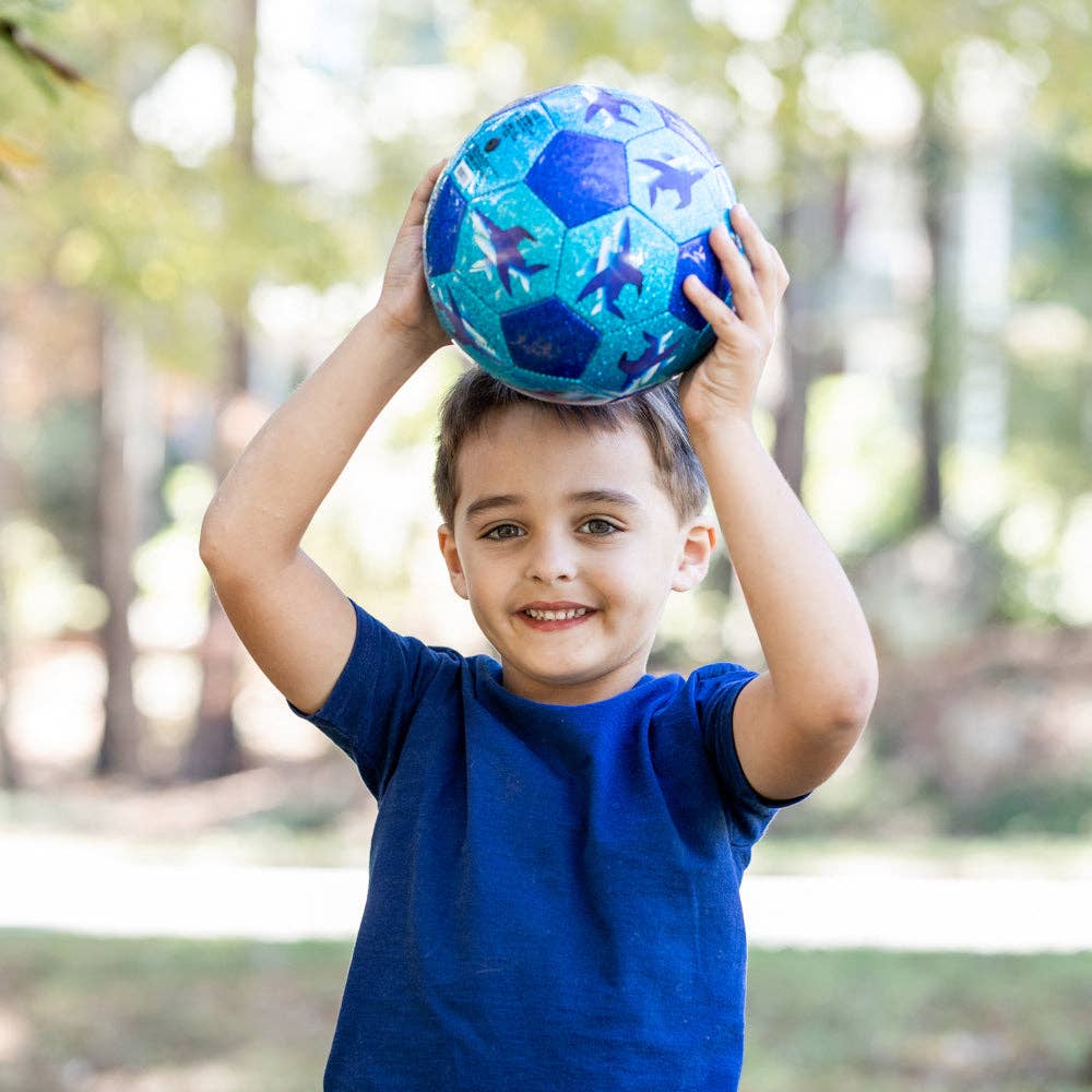 Crocodile Creek - Wholesale Sports ball – Kids - Glitter Soccer Ball -  Shark City (Size 3)1