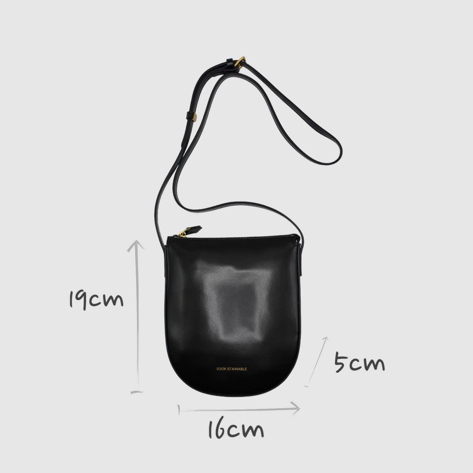 Sook Stainable - Vendita all'ingrosso Borsa a tracolla - Donna - Eva - Borsa a tracolla in pelle sostenibile di buccia di mela nera4