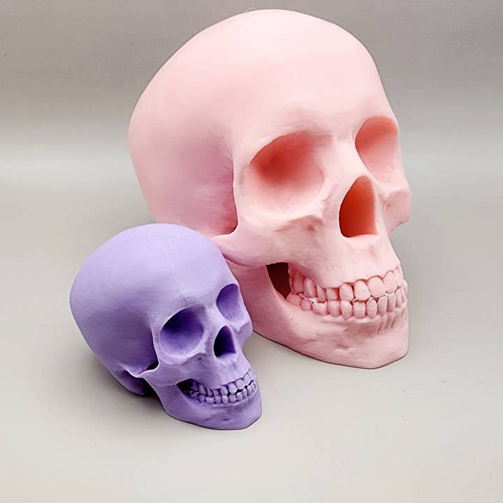 3D Skeleton Head, Halloween Skeleton, Pastel Skeleton Head for wholesale by Crafty Wood Studios