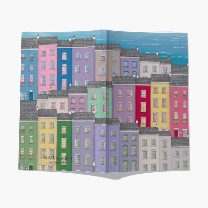 Slate and Script 'Seaside Town' A5 Notebook 80 pages for wholesale by Slate and Script