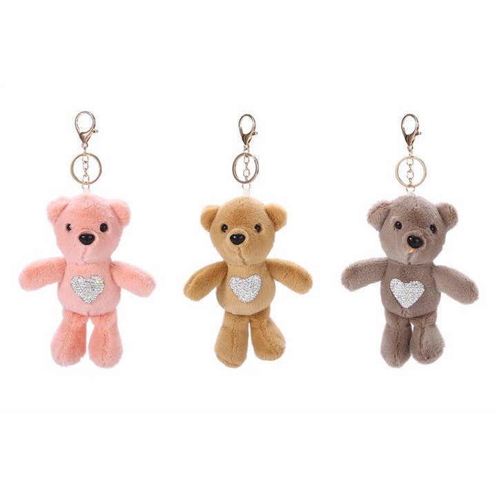 Portachiavi alla moda da donna a forma di orsacchiotto per la vendita all'ingrosso da parte di Nima Accessories Inc
