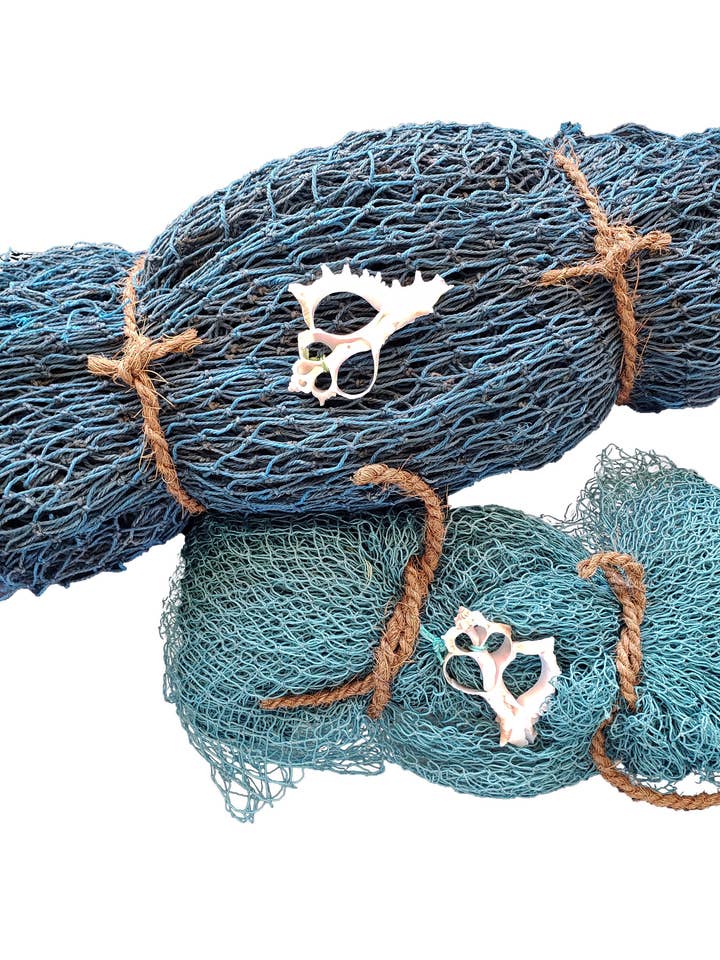 Natural Trawler Net & Shell 5x10' COLOR WILL VARY for wholesale by HS Seashells