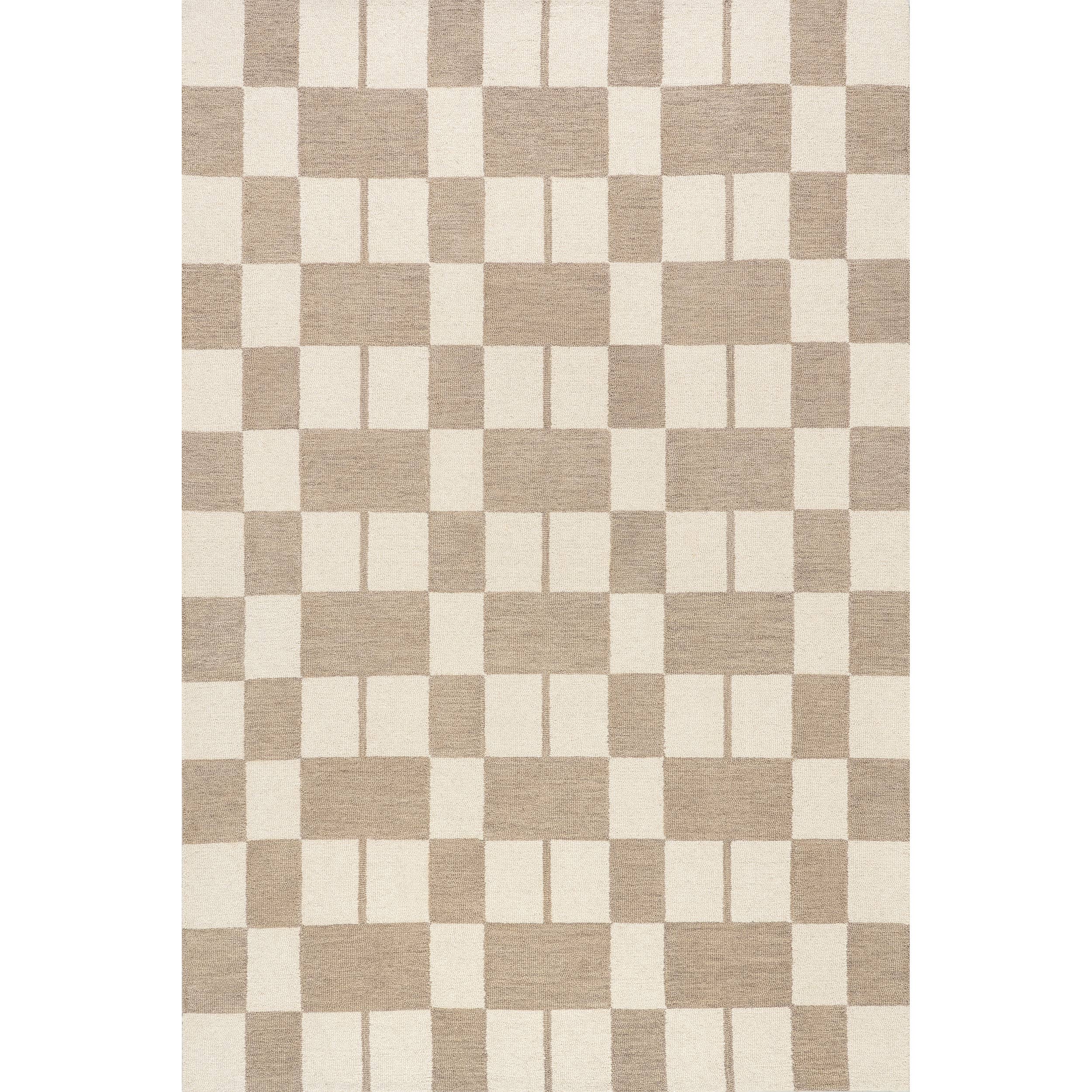 Beige Caitlin Geometric Wool Area Rug for wholesale on Faire1