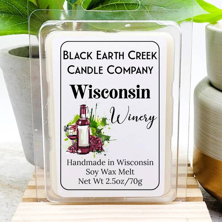 Wisconsin Winery Wax Melt for wholesale by Black Earth Creek Candle Company