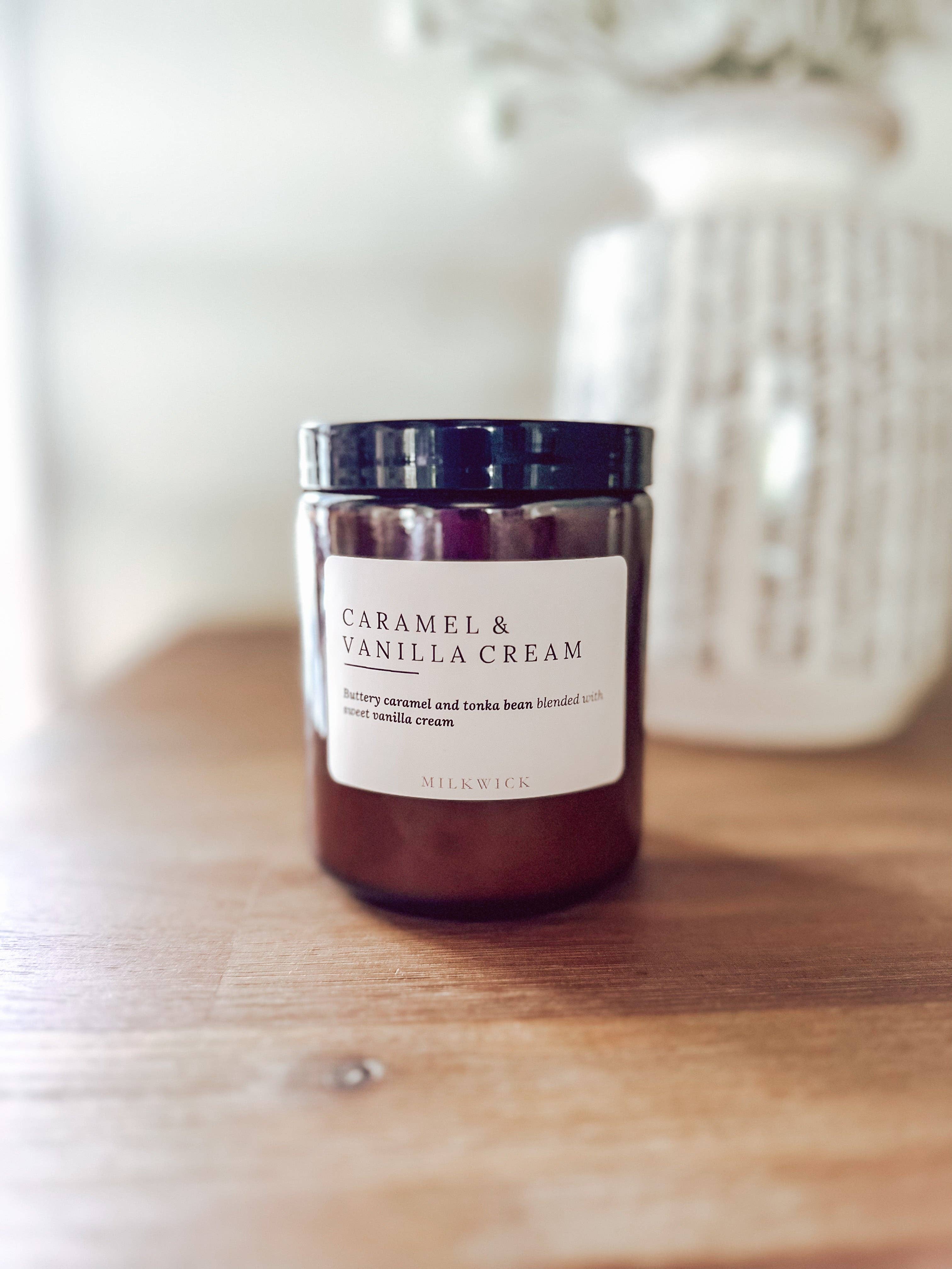 M I L K W I C K - Wholesale Jar/Filled Candle - Caramel & Vanilla Cream3
