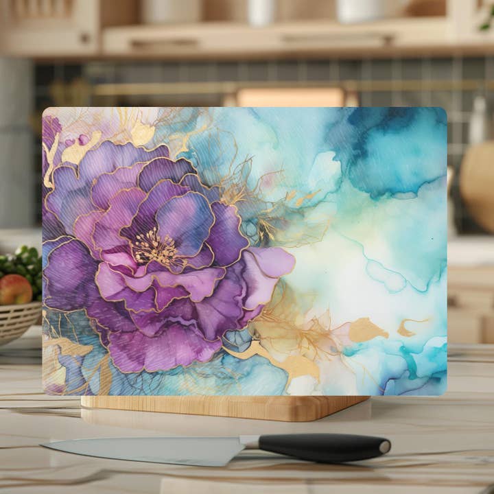 Fernville Creations - Wholesale Cutting Board - Tempered Glass Cutting & Serving Board with Kitchen Decor